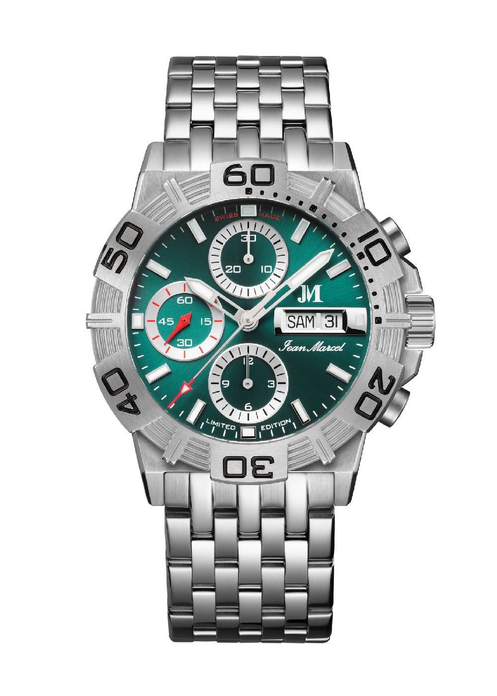 Jean Marcel Automatik-Chronograph Mythos II Modell 520.60.92.94 Black Friday Preise