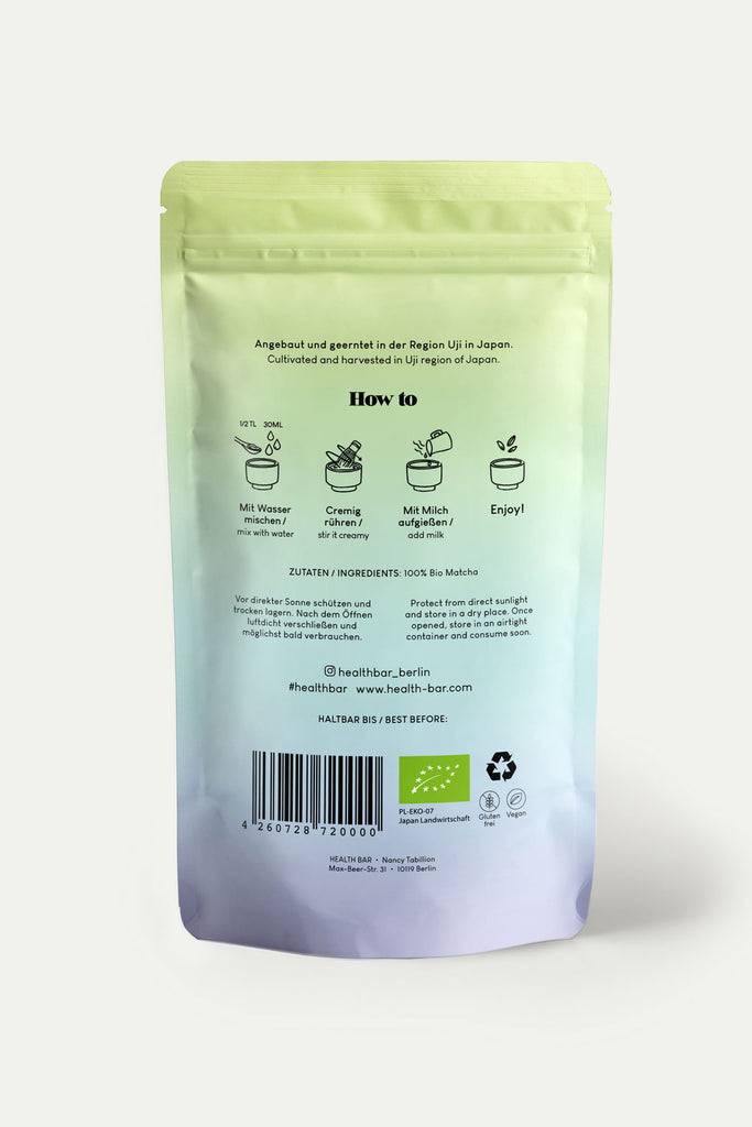 JUKSEREI HEALTH BAR · ORGANIC MATCHA TEA 50G Große Rabatte