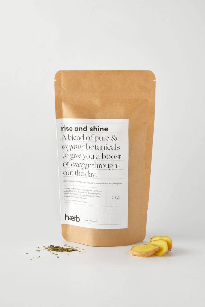 JUKSEREI HÆRB · ORGANIC TEA RISE & SHINE Saisonschlussverkauf