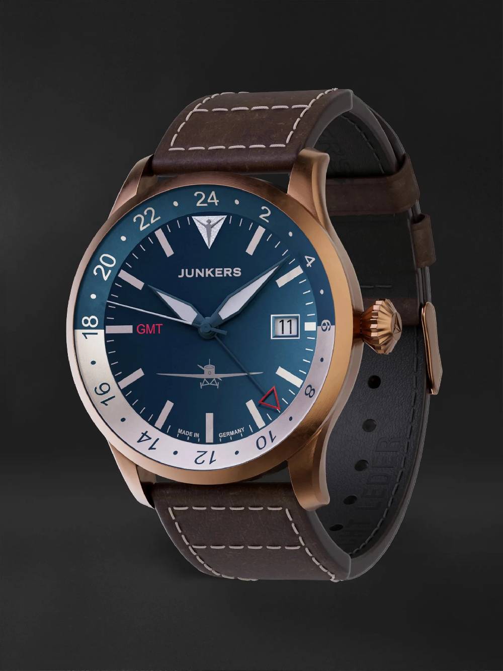 Junkers Flieger GMT Automatik 50% Rabatt mit kostenlosem Versand