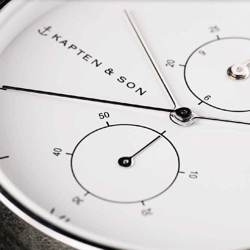 Kpten & Son Chrono Silver Woven Steel Outlet