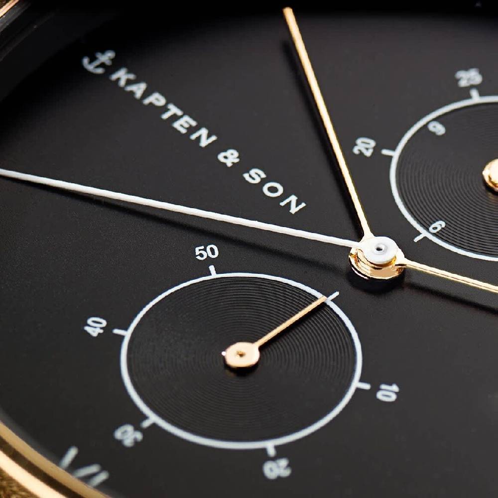 Kpten & Son Chrono Small Gold Black Steel Begrenzte Freigabe