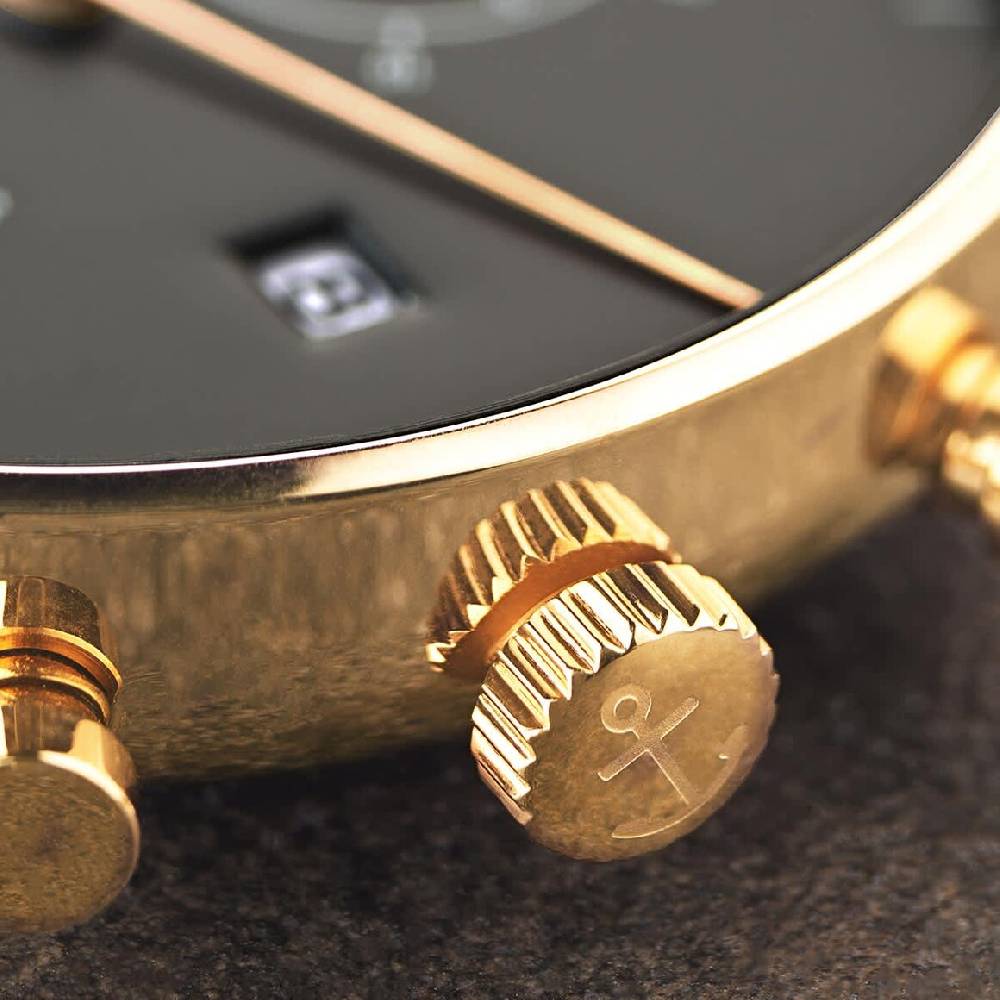 Kpten & Son Chrono Small Gold Black Steel Begrenzte Freigabe