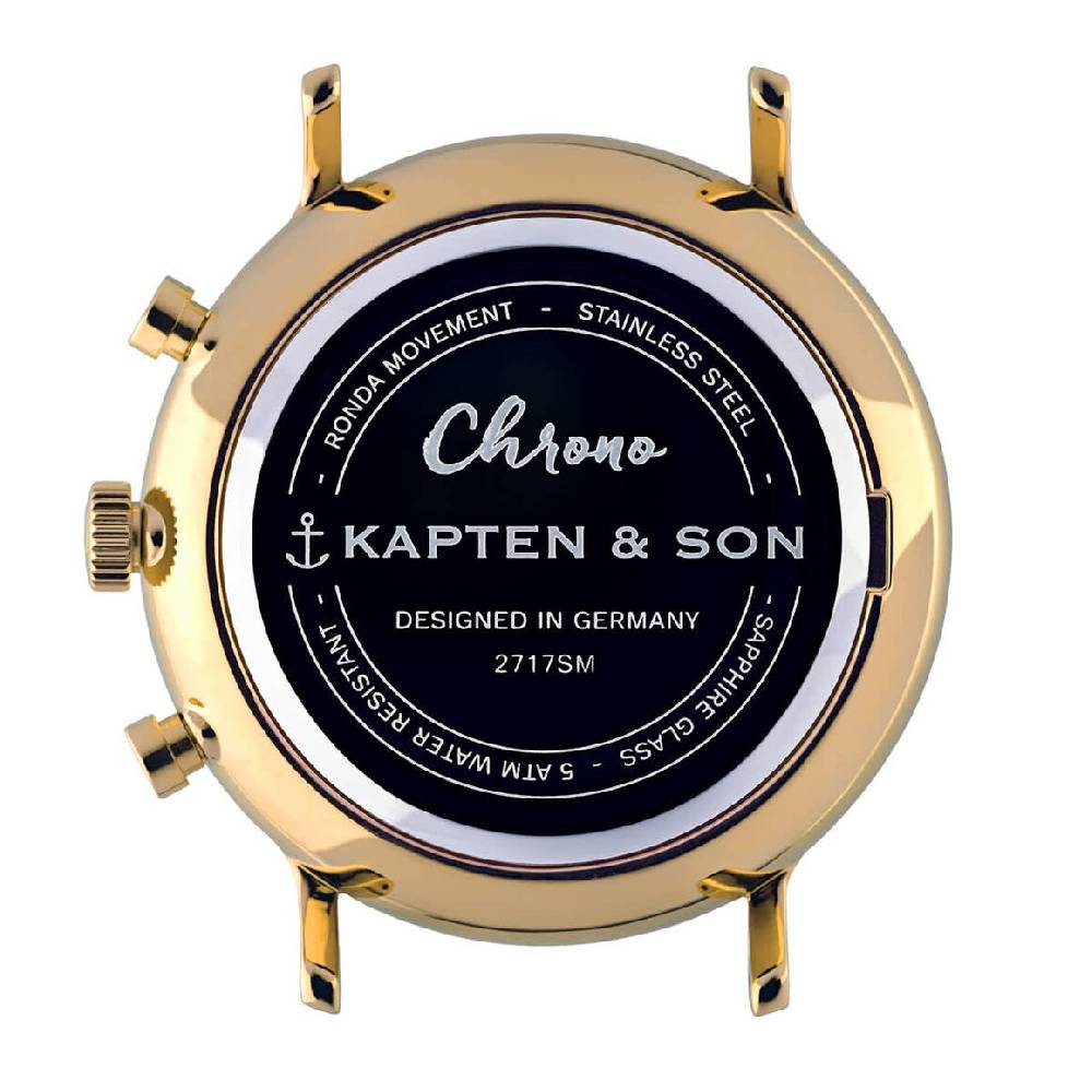 Kpten & Son Chrono Small Gold Black Steel Begrenzte Freigabe