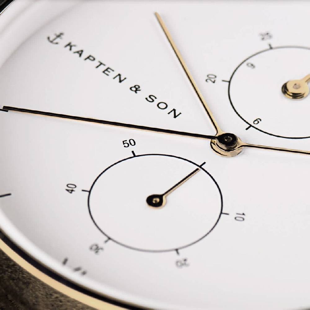 Kpten & Son Chrono Small Gold Woven Steel Zeitbegrenzte Promotion