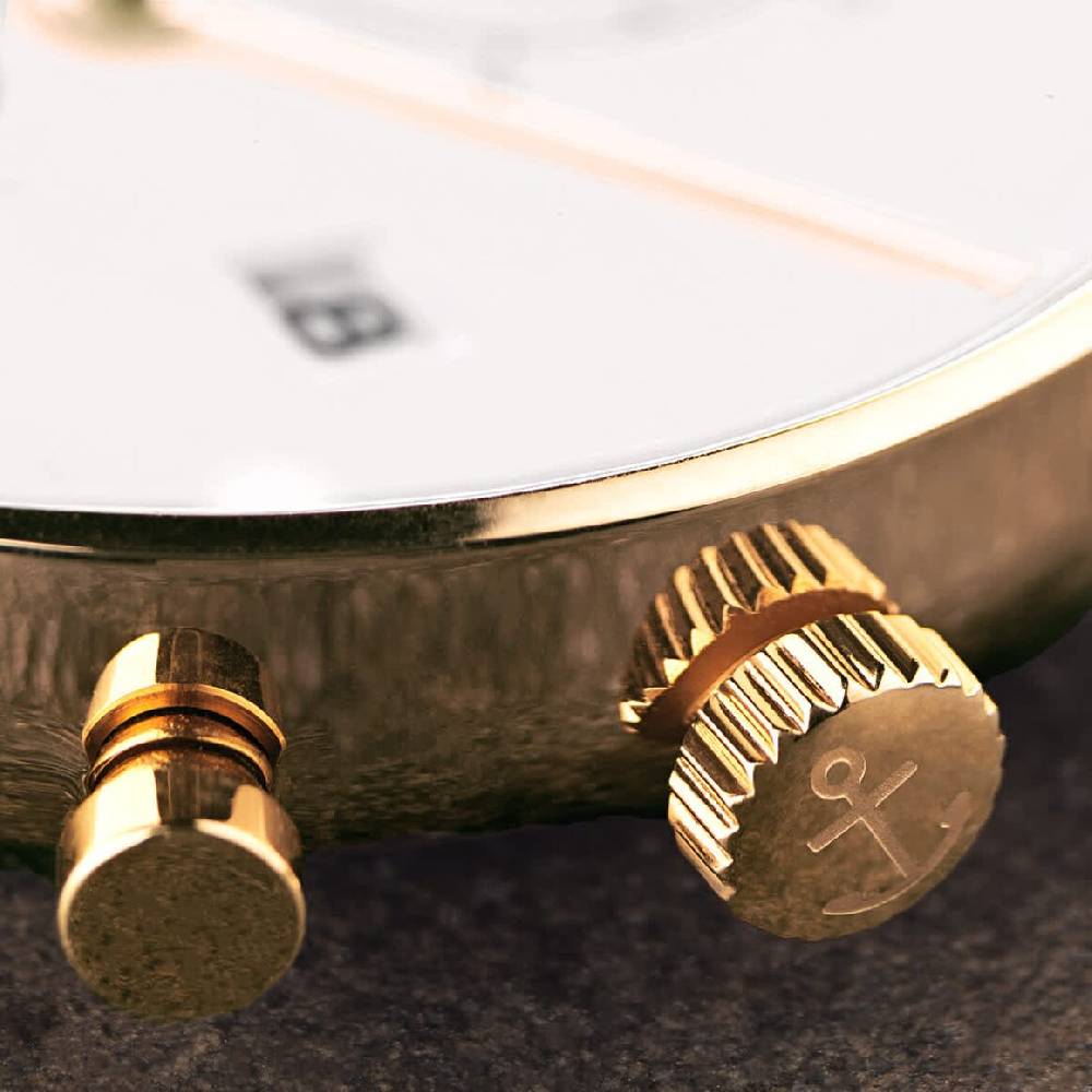 Kpten & Son Chrono Small Gold Woven Steel Zeitbegrenzte Promotion