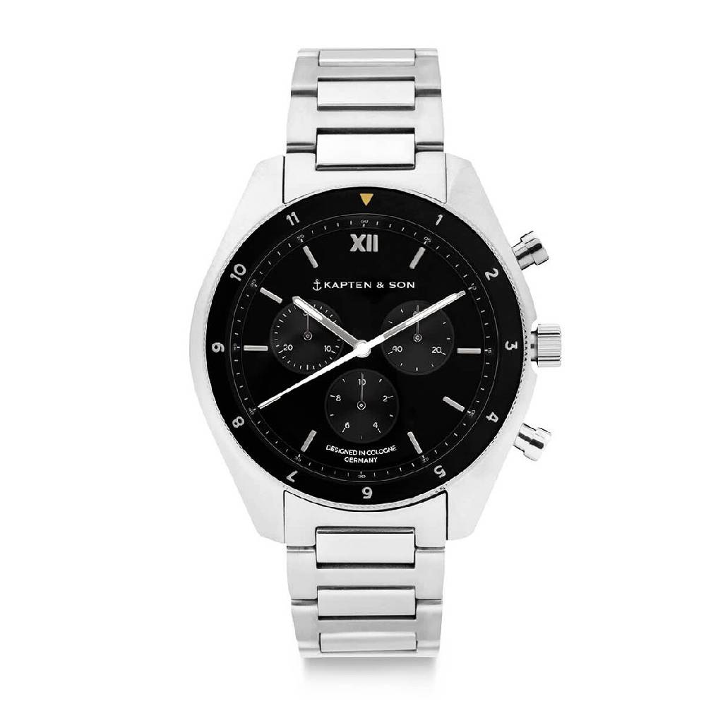 Kpten & Son Rise Silver Black Steel Vierteljährliche Förderung