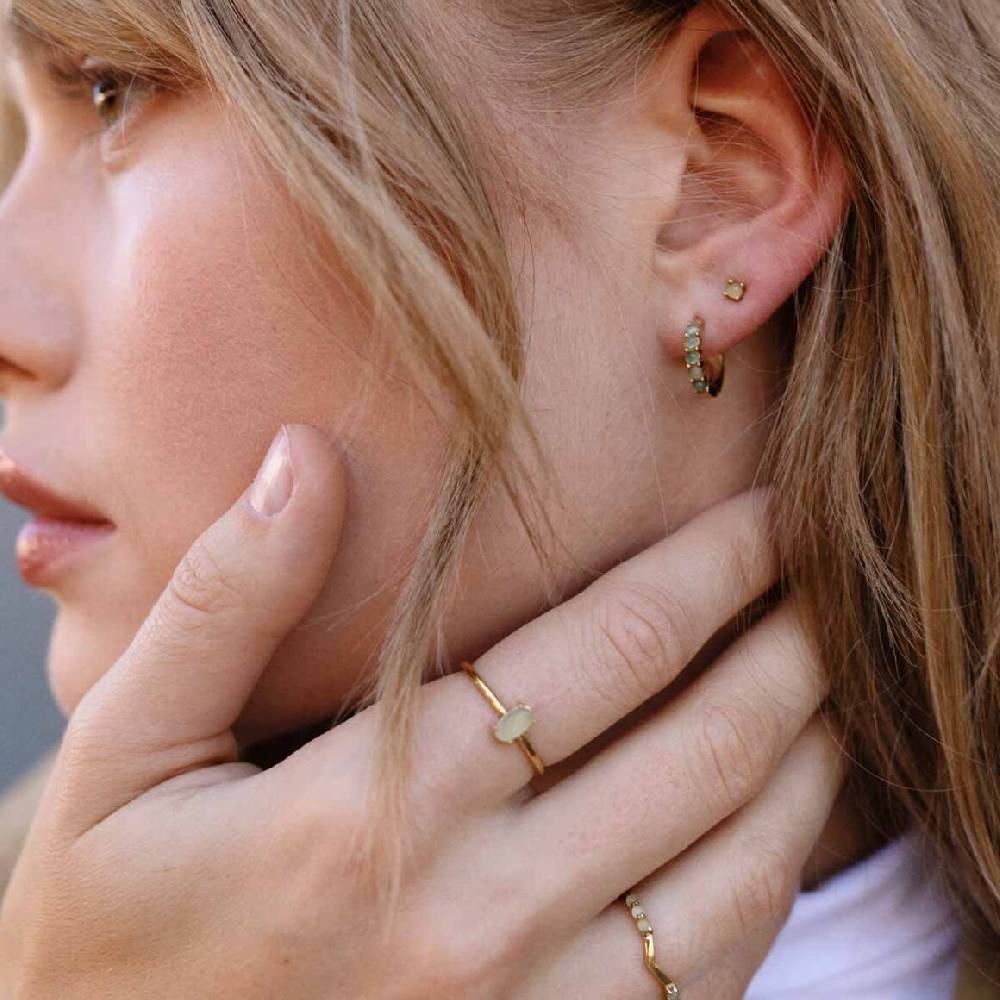 Kpten & Son Earring Hoop Harmony Stone Gold Online