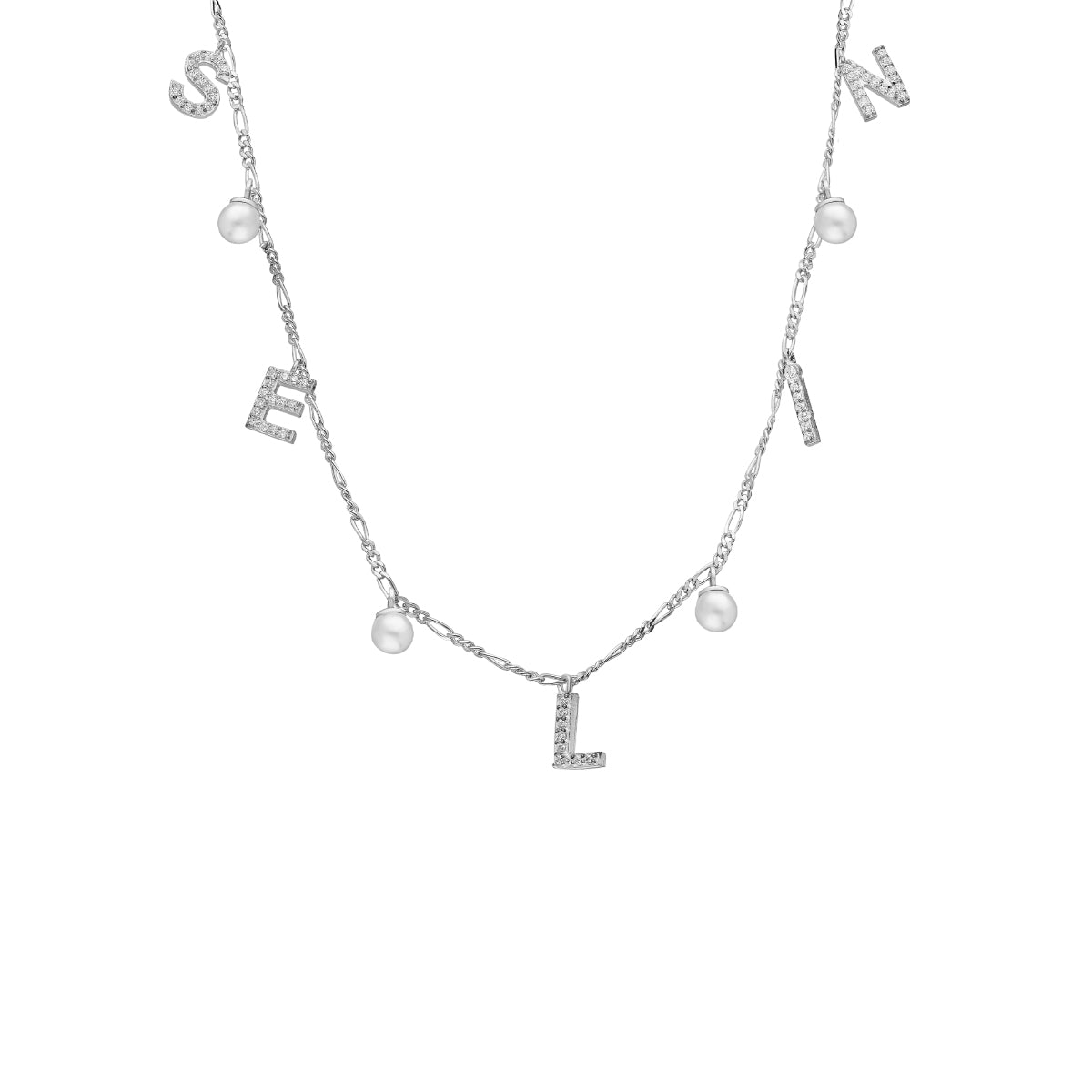 Kardelen CHOCKER NAMENSKETTE MIT PERLE - 925 SILBER Letzte 2 Tage