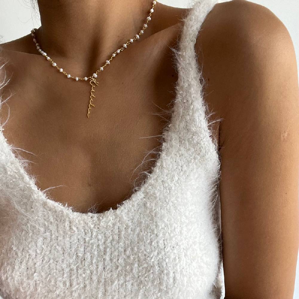 Kardelen Chain Design Pearl Halskette Basic Signature - 925 SILBER Sonderangebot der Fabrik