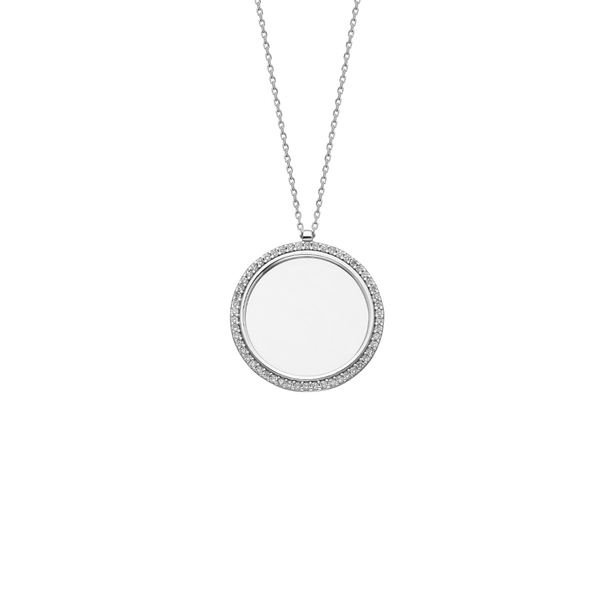 Kardelen Zirkonia Plättchen Gravurkette - 925 SILBER Super Rabatt
