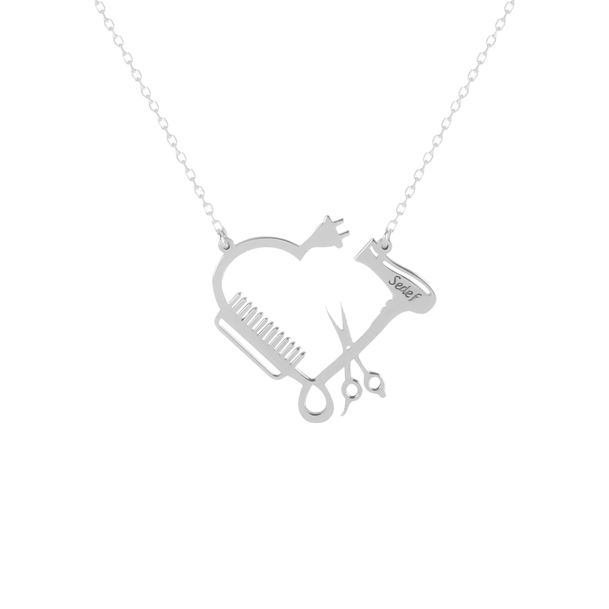 Kardelen Friseur Kette Gravur - 925 SILBER Speichern exportieren