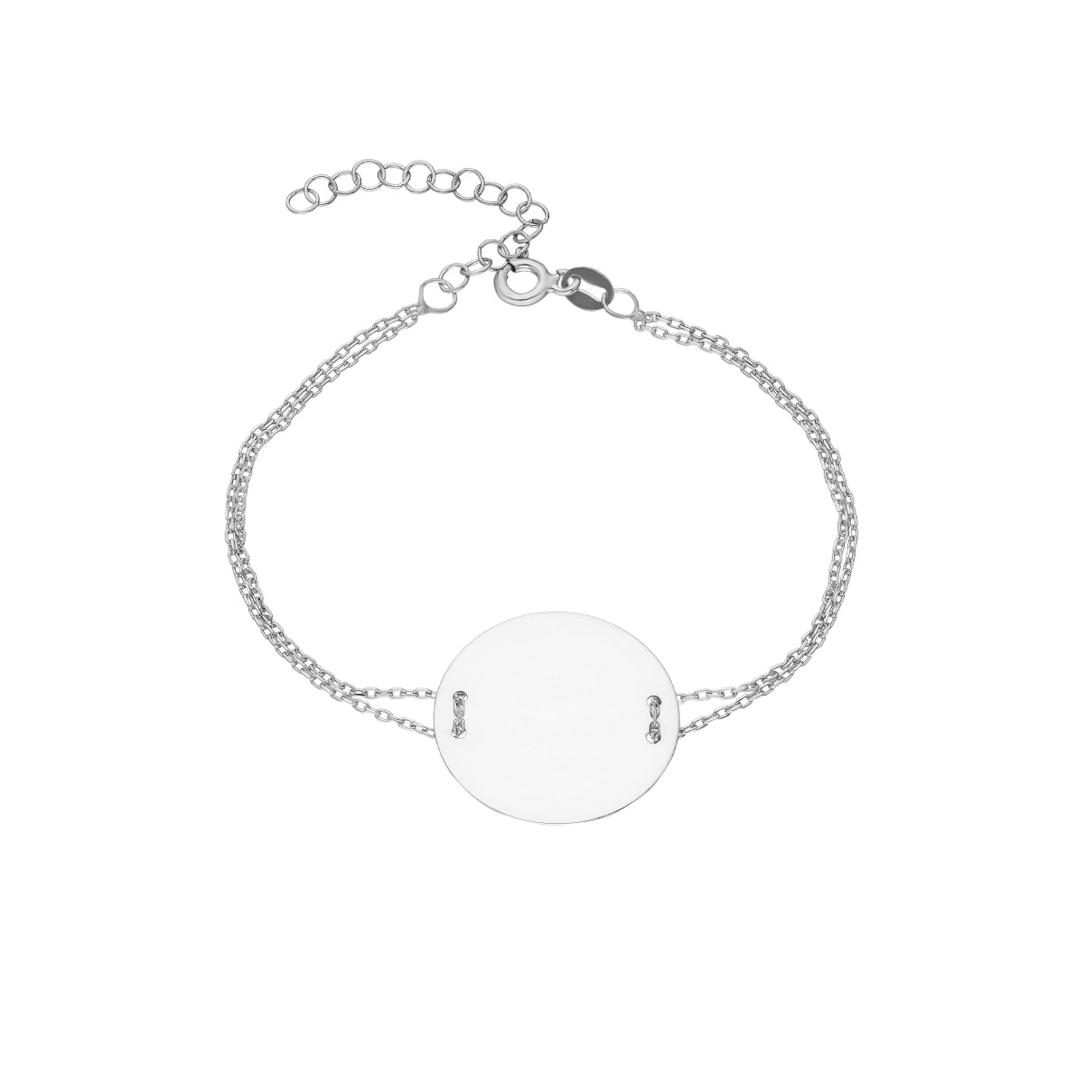 Kardelen Plättchen Gravurarmband - 925 SILBER zollfrei