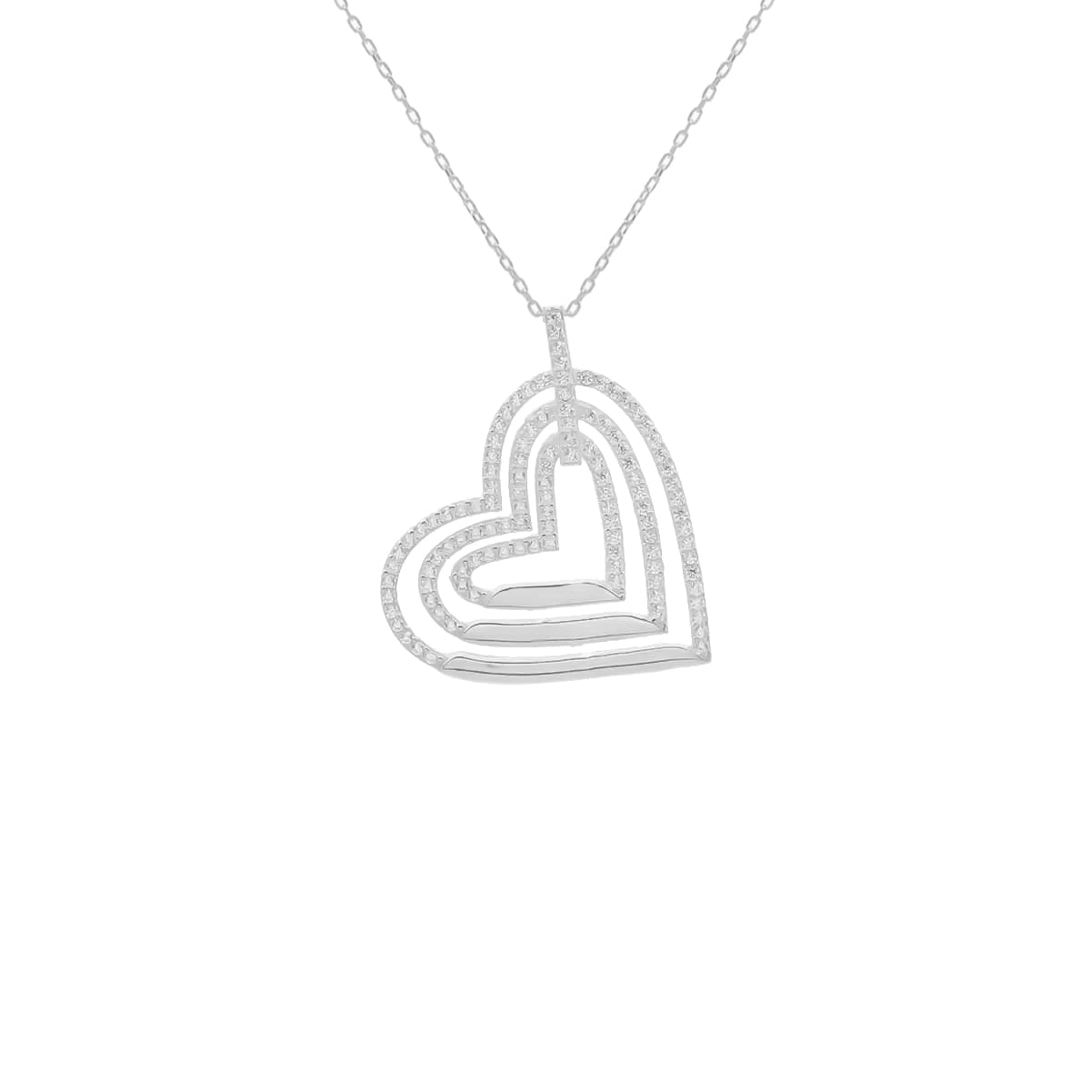 Kardelen Herz 3er Gravur Kette - 925 SILBER Rabatte dieses Monats