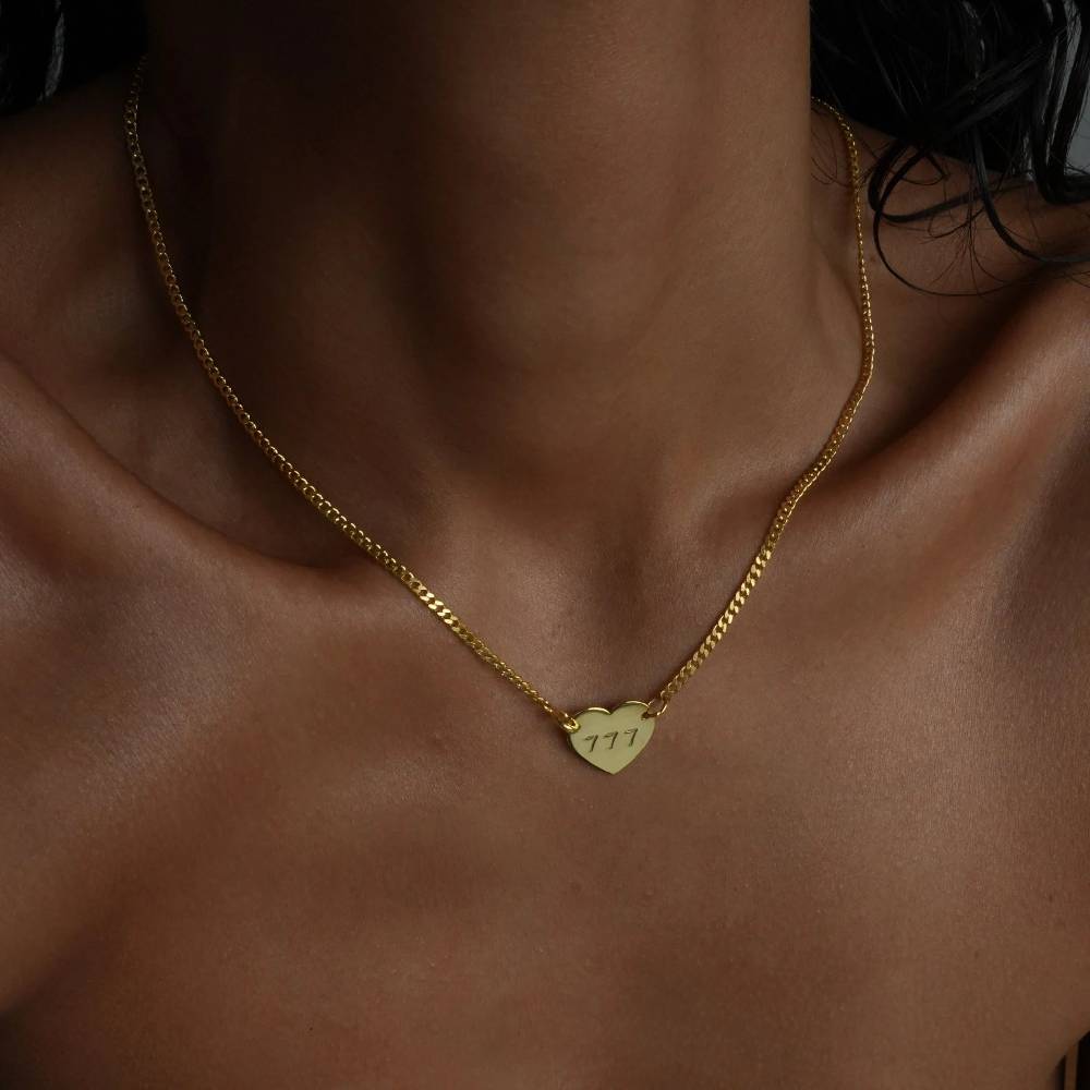 Kardelen CUBAN HEART NECKLACE - 925 SILBER Kostenloser Versand