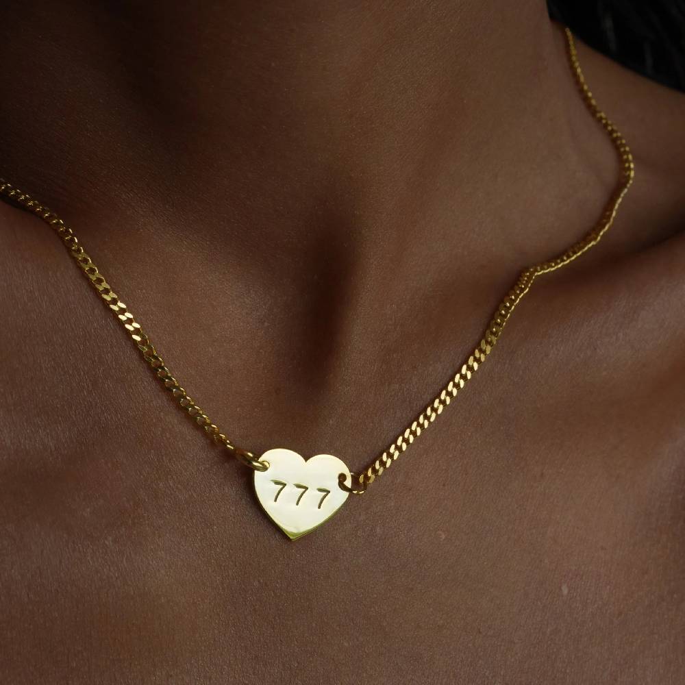 Kardelen CUBAN HEART NECKLACE - 925 SILBER Kostenloser Versand