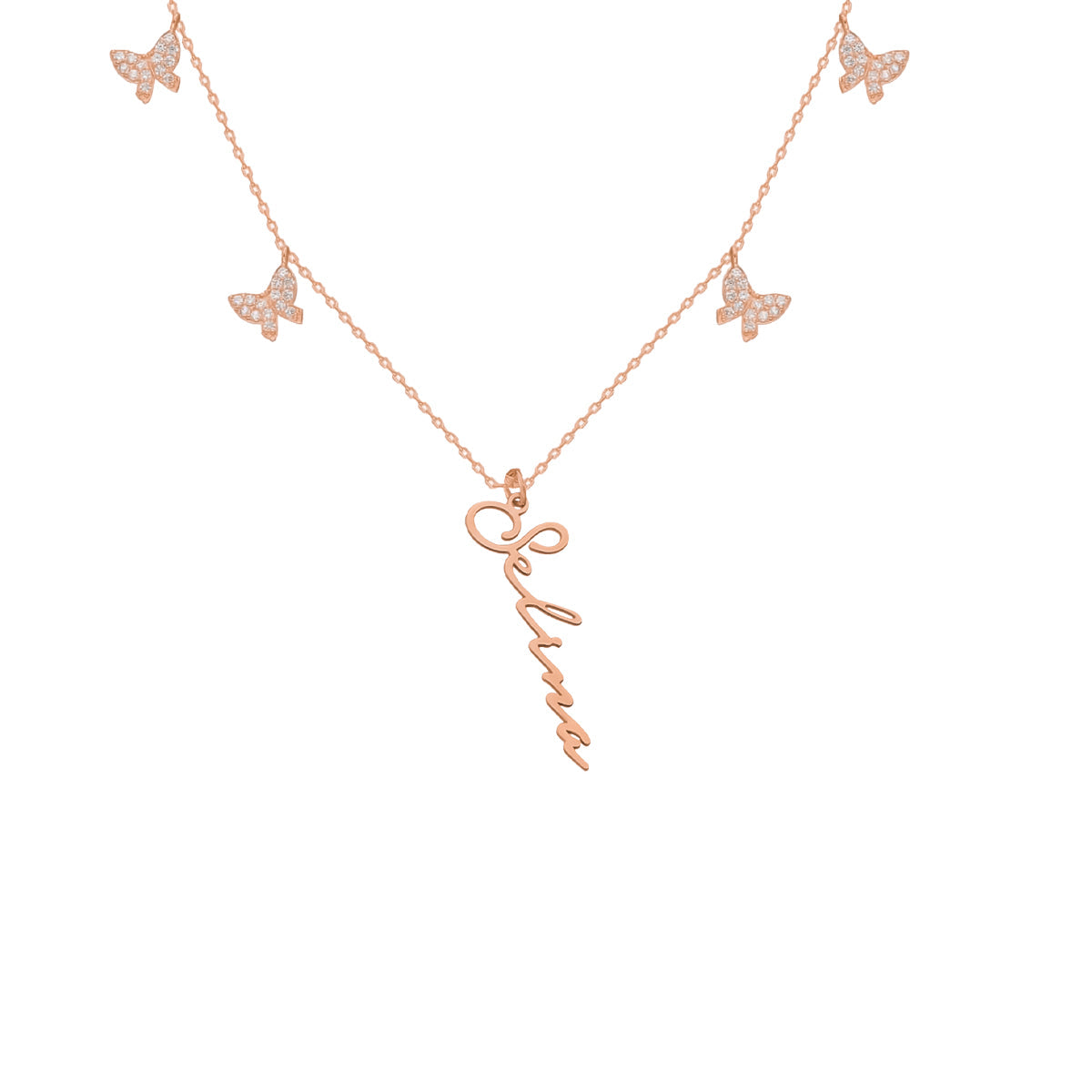 Kardelen Butterfly x Signatur Kette - 925 SILBER Vatertagsangebot