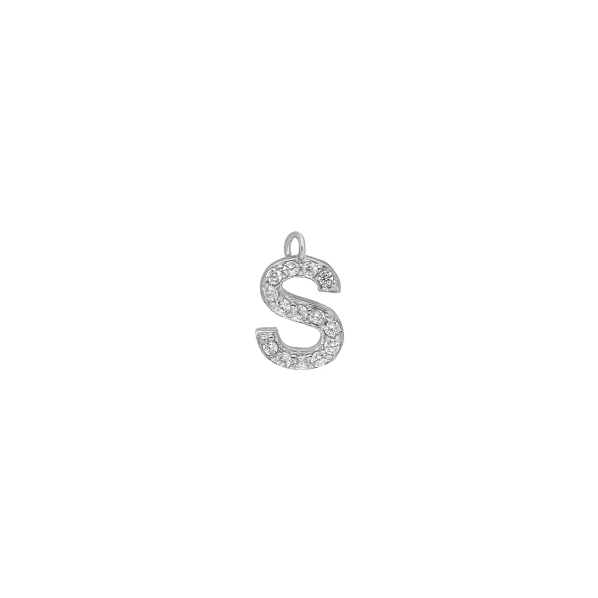 Kardelen Zirkonia Ersatzbuchstabe mit DIY Haken - 925 SILBER Lagerräumung