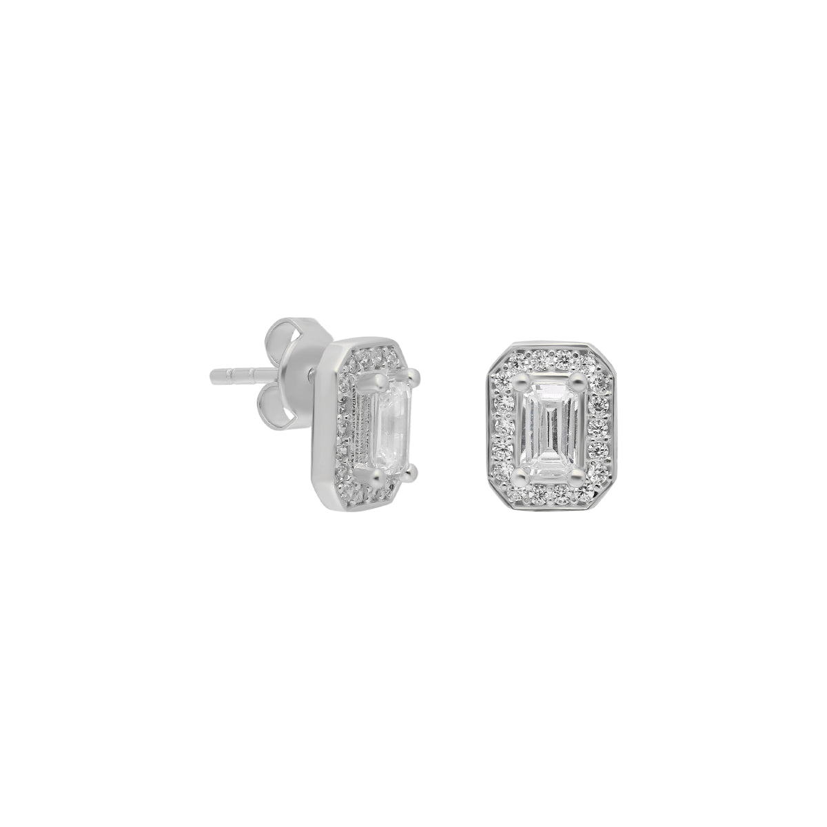 Kardelen Baguette Ohrring - 925 SILBER Blitzangebot