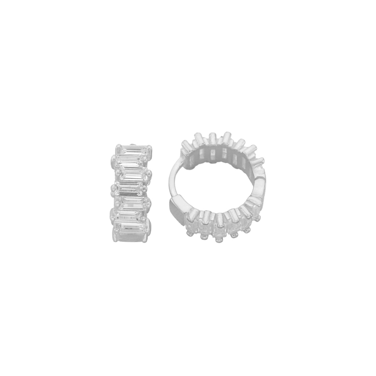 Kardelen Baguette Round Ohrring - 925 SILBER Neuheiten