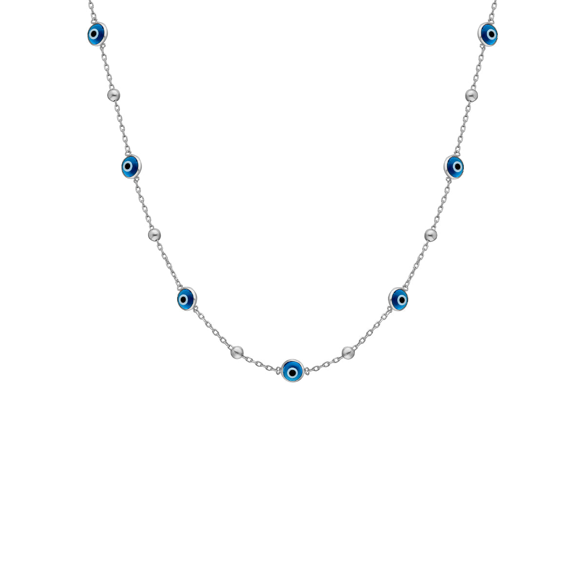 Kardelen Minimal Multi Nazar Halskette - 925 SILBER Tiefpreis