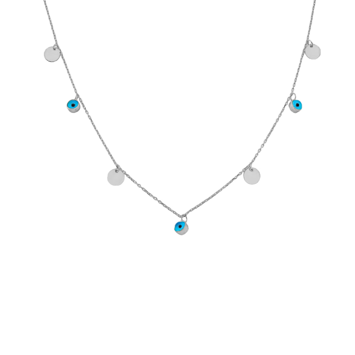 Kardelen Nazar Plättchen Kette - 925 SILBER Letzter Tag