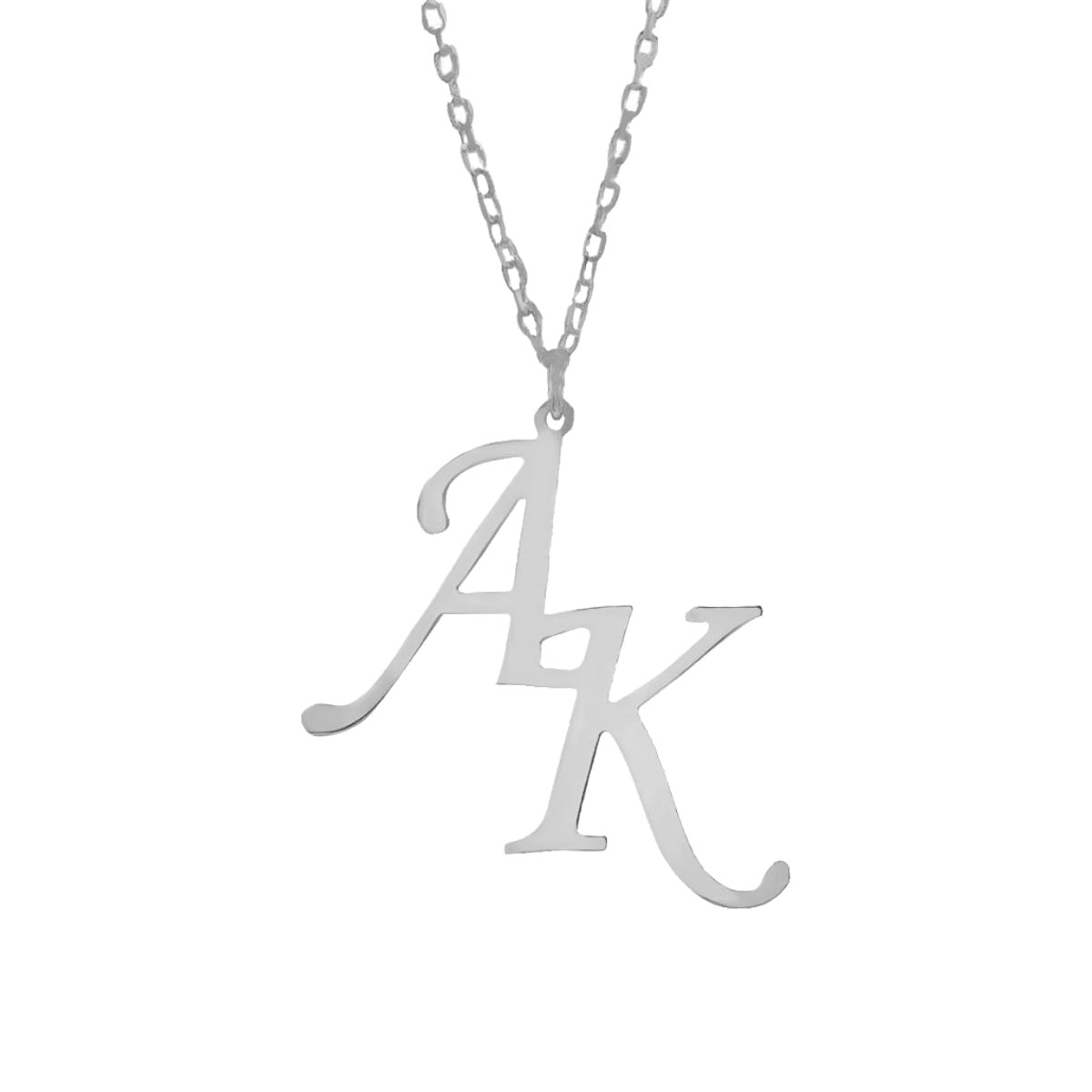 Kardelen 2er Buchstabenkette - 925 SILBER Speichern exportieren