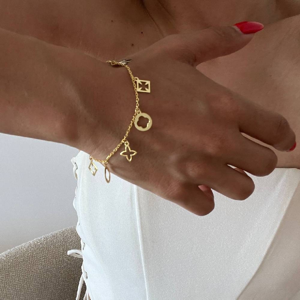 Kardelen Elenora Charm Armband - 925 SILBER 50% Rabatt für begrenzte Zeit