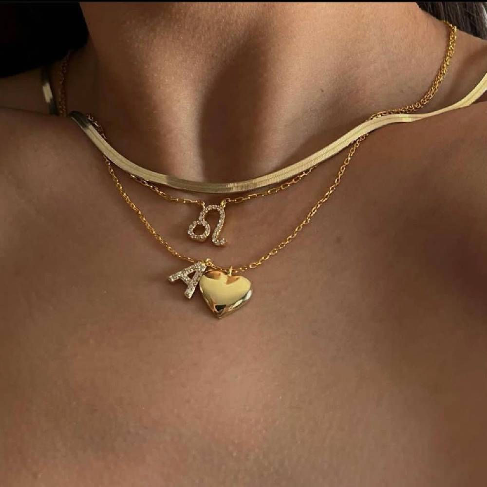 Kardelen Herz Kette mit Wunschbuchstabe - 925 SILBER Verkauf