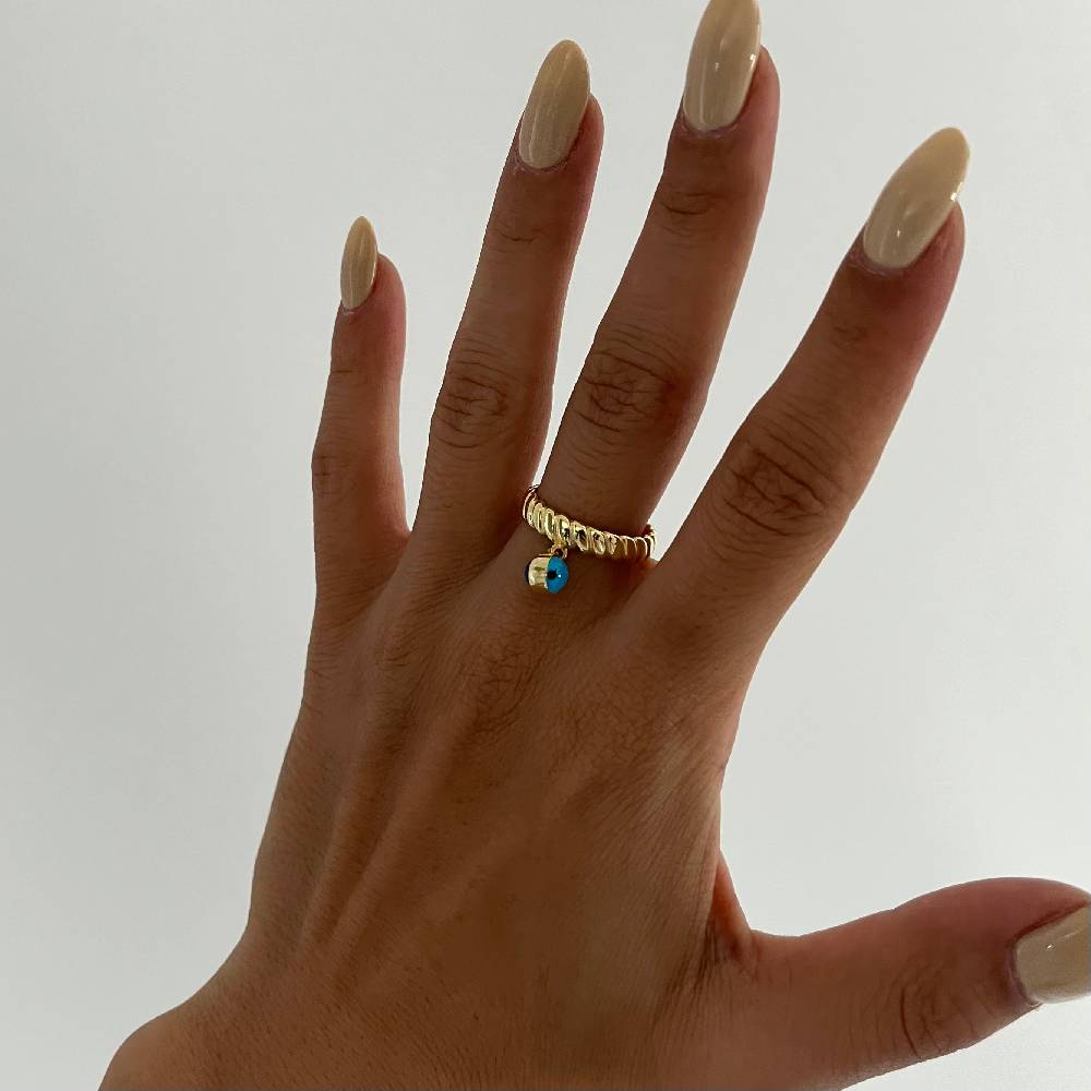 Kardelen Burma Nazar Ring - 925 SILBER Hotsell