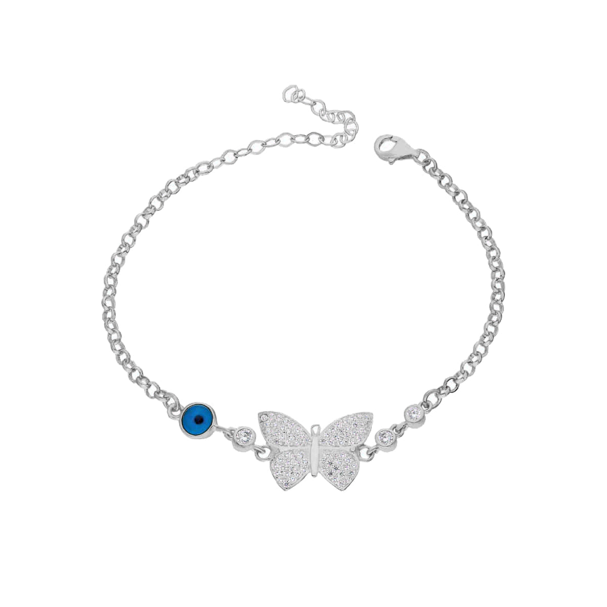 Kardelen Butterfly Nazar Armkette - 925 SILBER Günstiger Verkauf