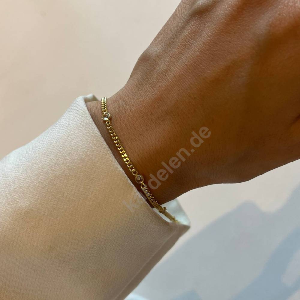 Kardelen 5 STEIN ARMKETTE - 925 SILBER Meist gekauft