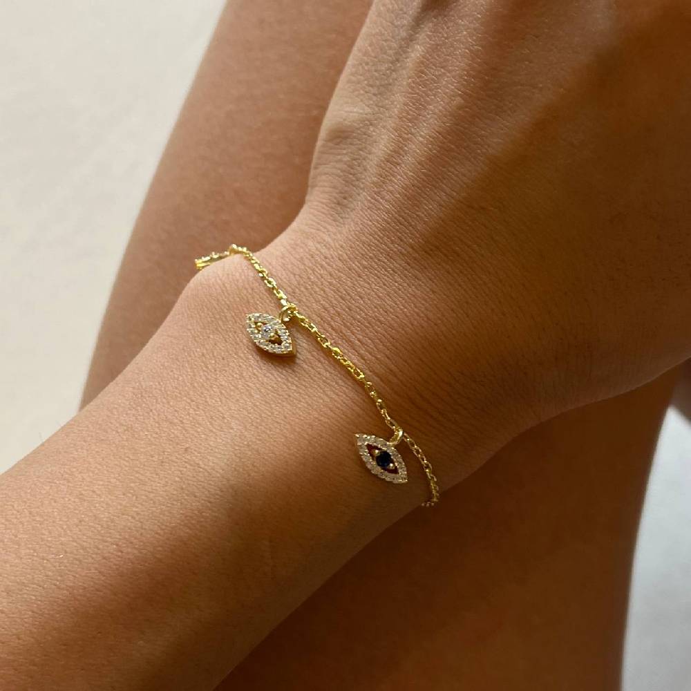 Kardelen Nazar Charm Armkette - 925 SILBER Rabatt