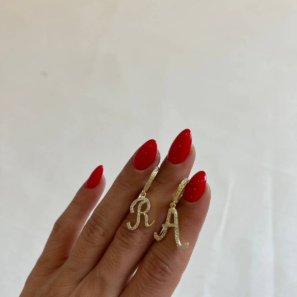 Kardelen MAXI LETTER OHRRINGE - 925 SILBER Zeitlich begrenztes Angebot