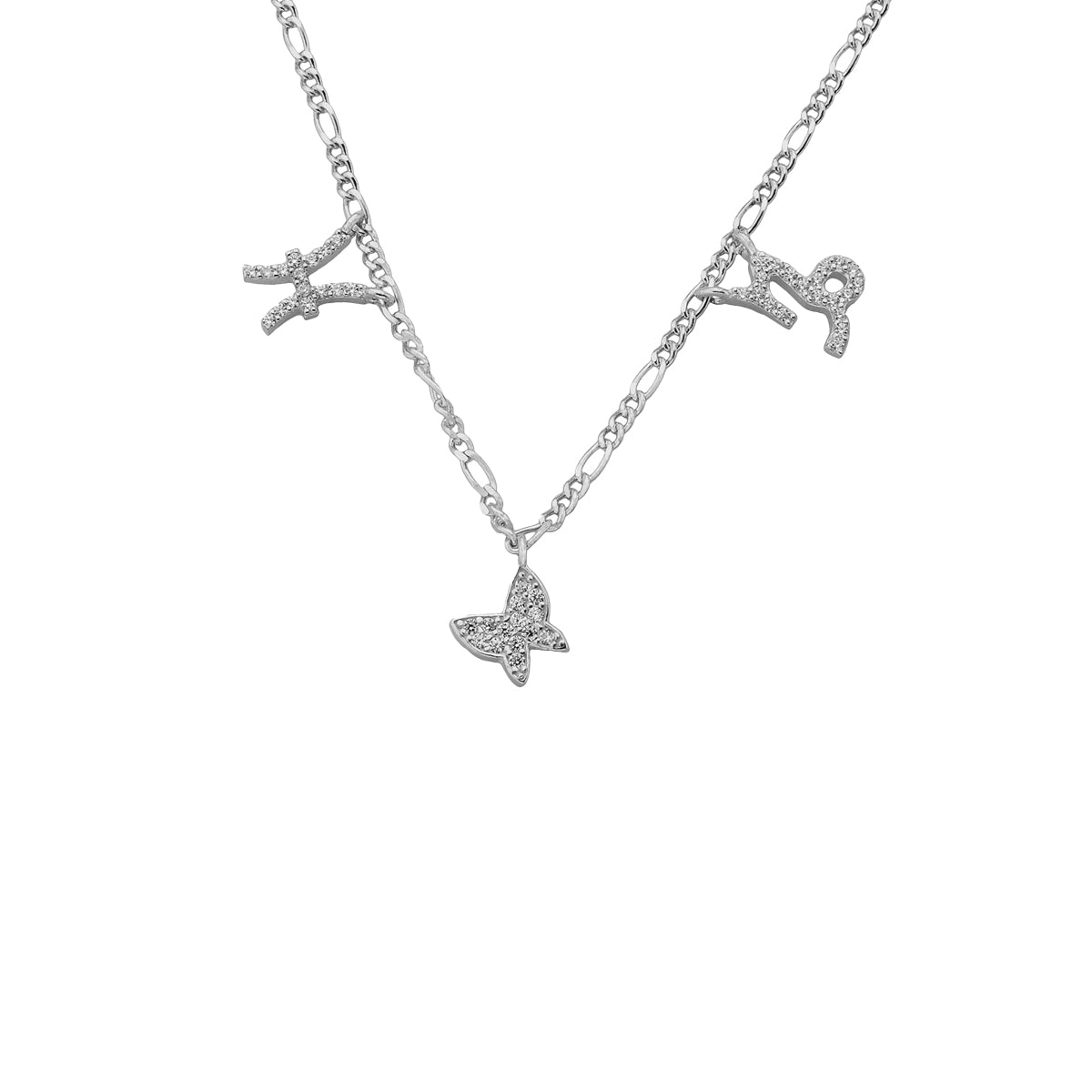 Kardelen Sternzeichen Partner Kette mit Schmetterling - 925 SILBER Neueste Stile