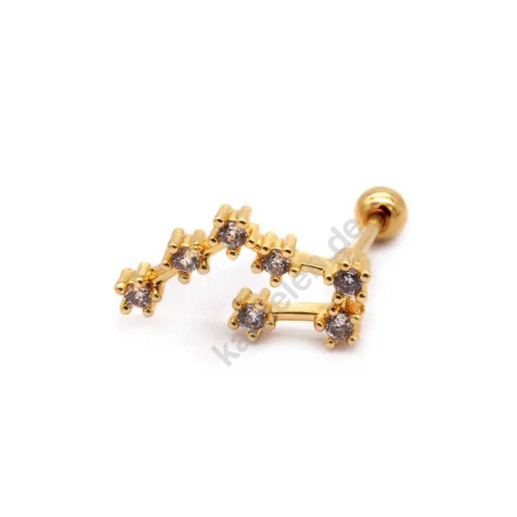Kardelen STERNZEICHEN ZIRKONIA PIERCING - 925 SILBER Letzte 2 Tage