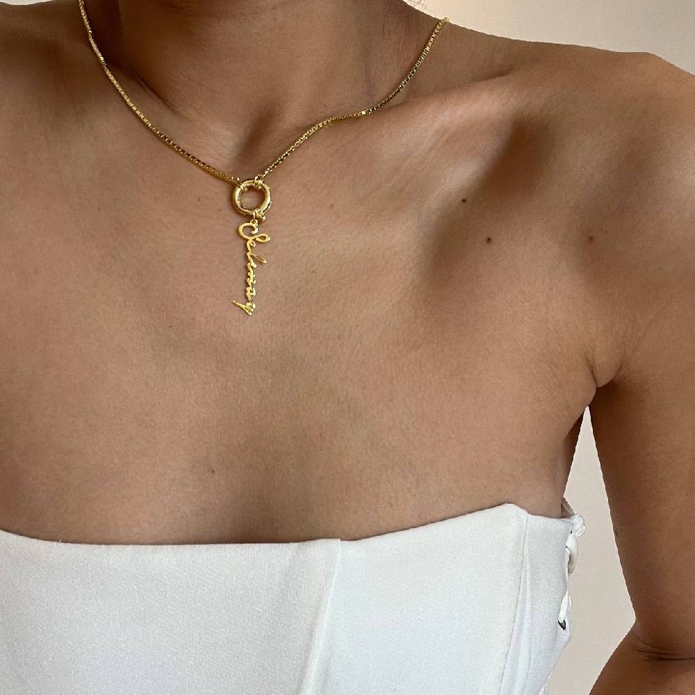 Kardelen Chain Einfache Signatur Halskette - 925 SILBER Nur für heute