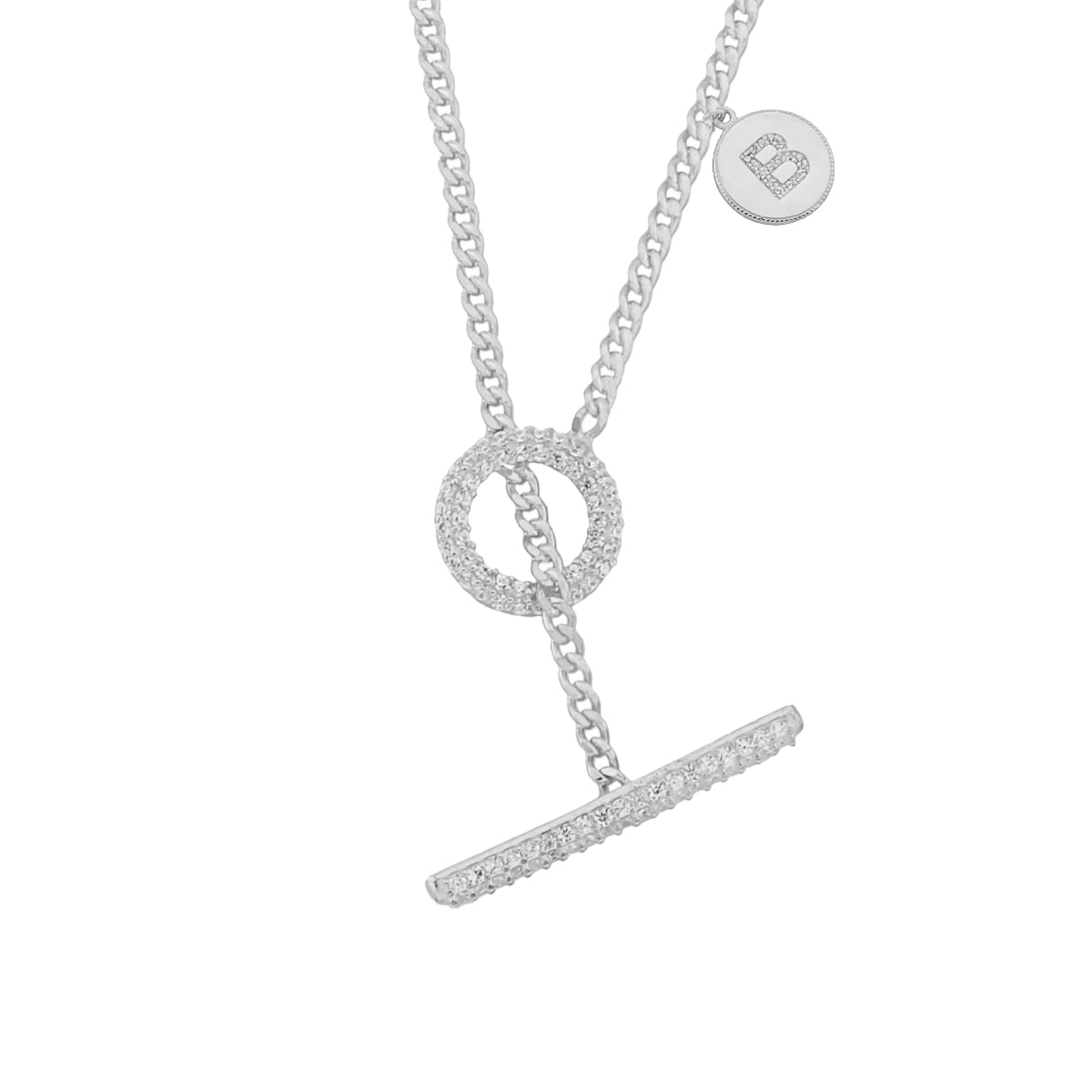 Kardelen Lovin Zirkonia Round Buchstabe Halskette - 925 SILBER Hotsell