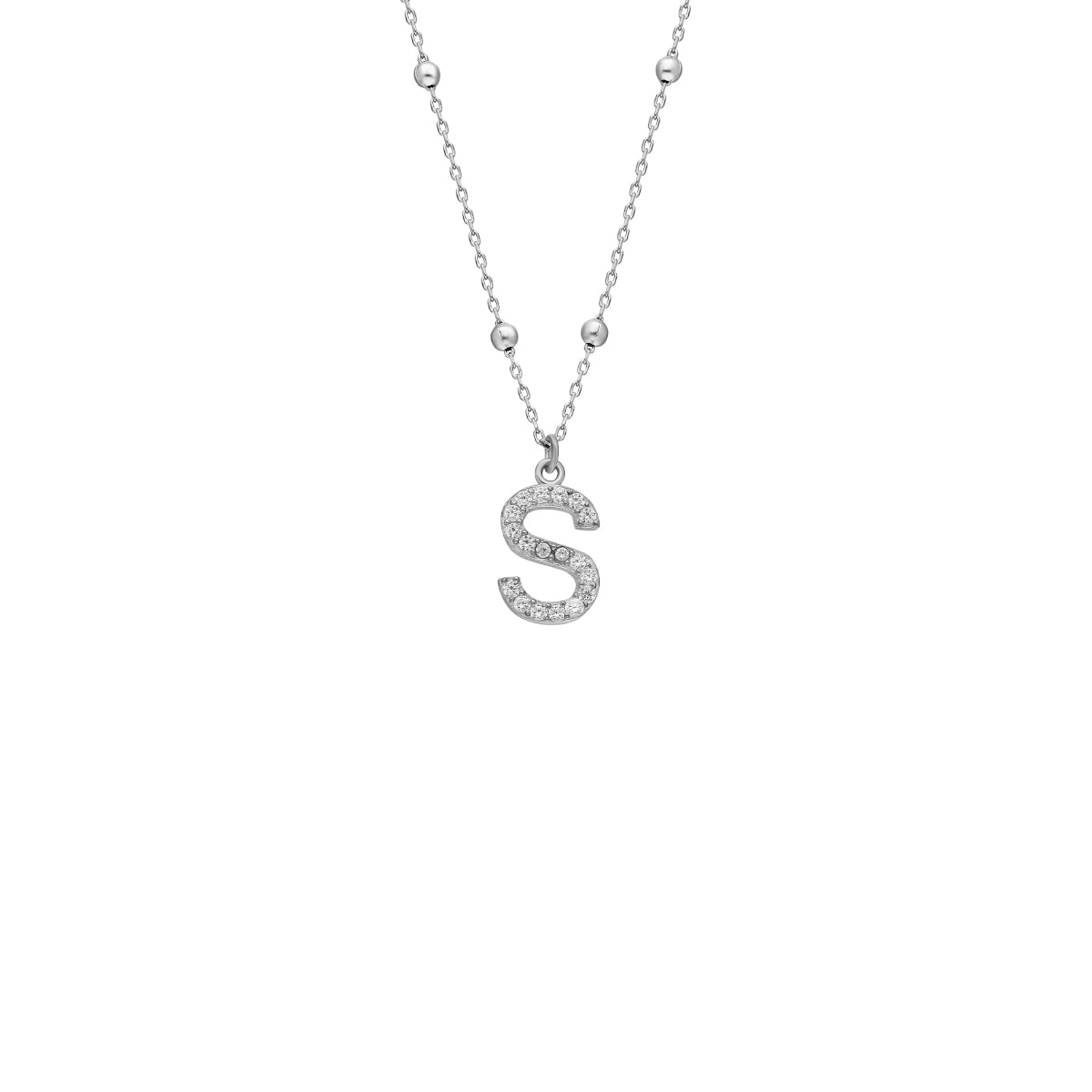 Kardelen Zirkonia Vintage Letter Necklace - 925 SILBER Limitierter Zeitrabatt