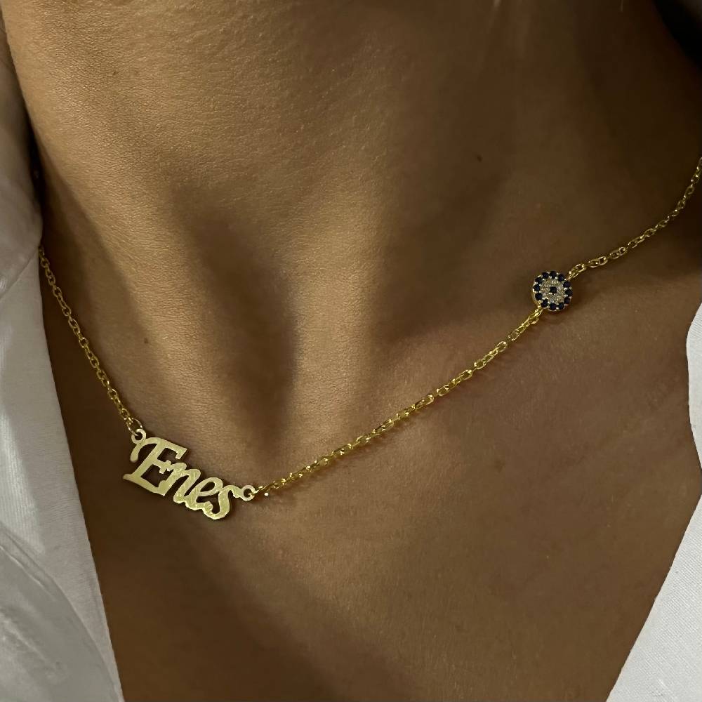 Kardelen Namenskette mit Nazarstein - 925 SILBER Fabrik Onlineshop