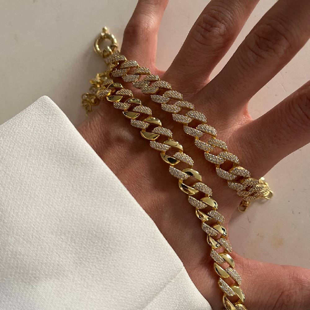 Kardelen Gourmet Zirkonia Armkette - 925 SILBER Heißer Verkauf