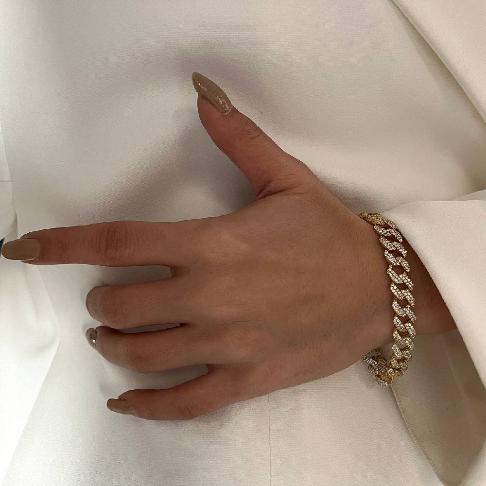 Kardelen Gourmet Zirkonia Armkette - 925 SILBER Heißer Verkauf