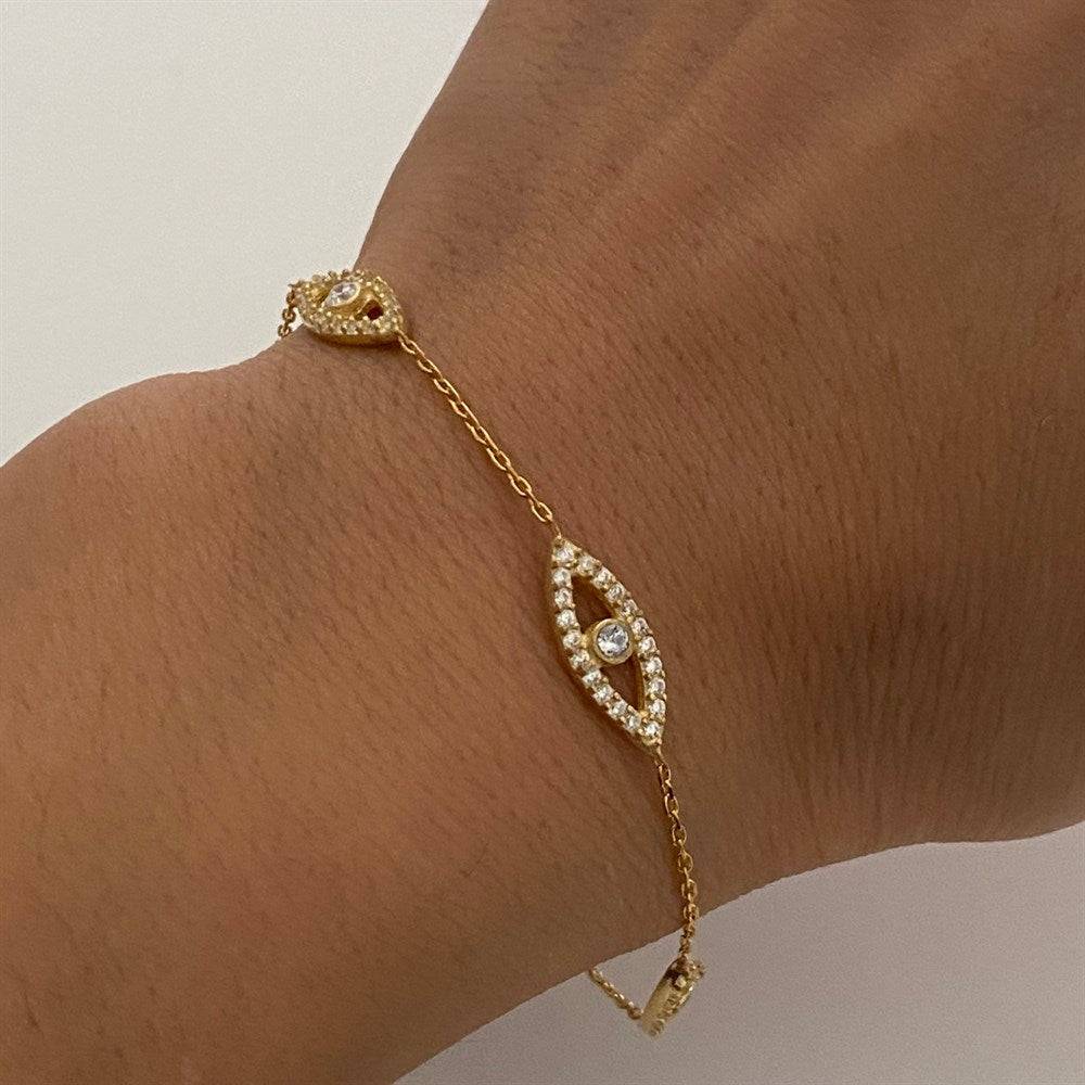 Kardelen Eyez Armkette - 925 SILBER Saisonale Angebote