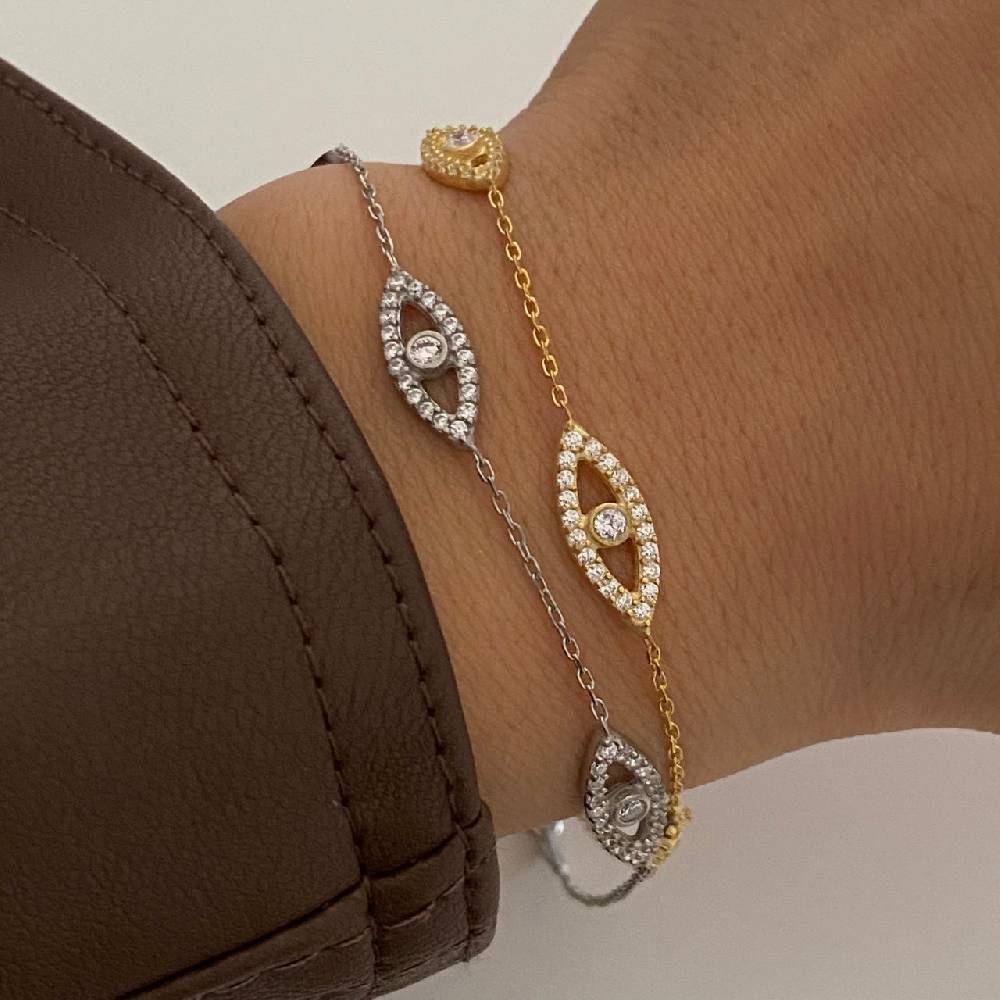 Kardelen Eyez Armkette - 925 SILBER Saisonale Angebote