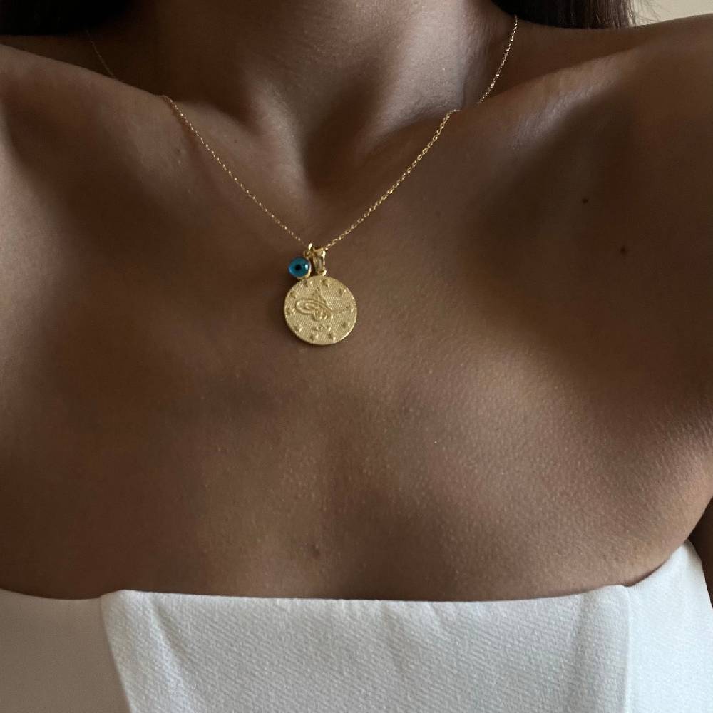 Kardelen Resat Kette mit Nazarauge - 925 SILBER Tiefpreis