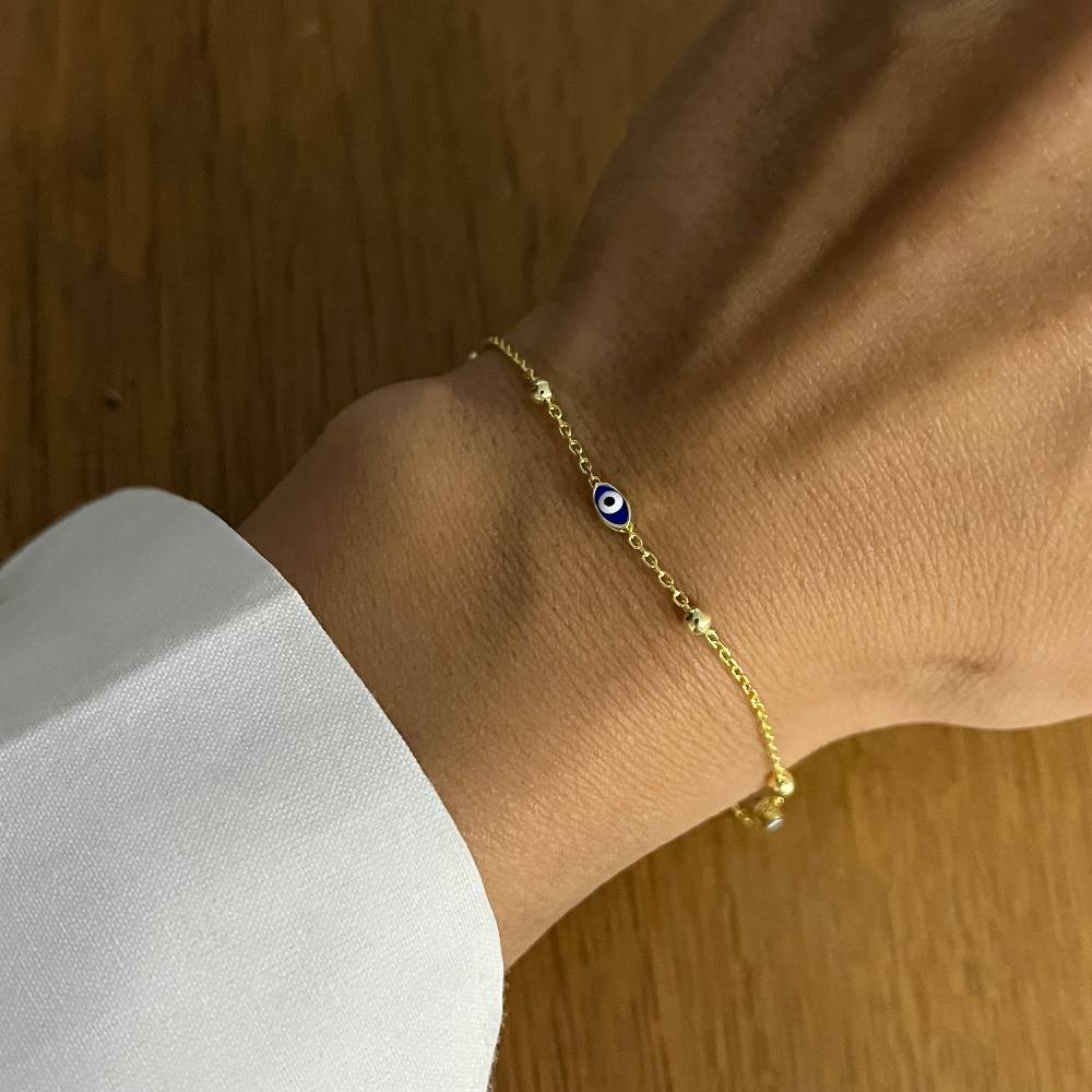 Kardelen Mini Nazar Armband - 925 SILBER Zeitbegrenzte Promotion
