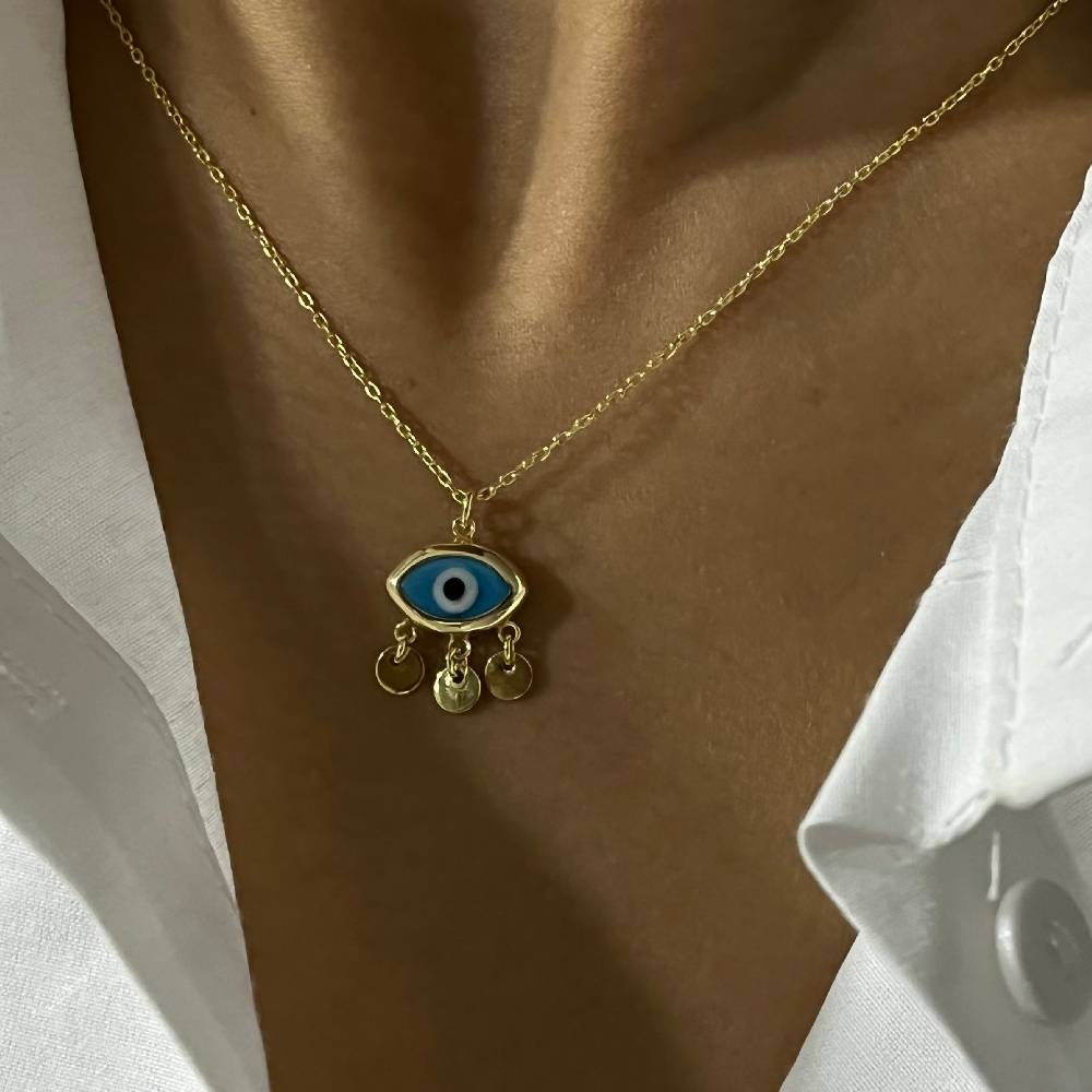 Kardelen Firuze Dark Blue Eyes Necklace - 925 SILBER Bis zu 60% Rabatt