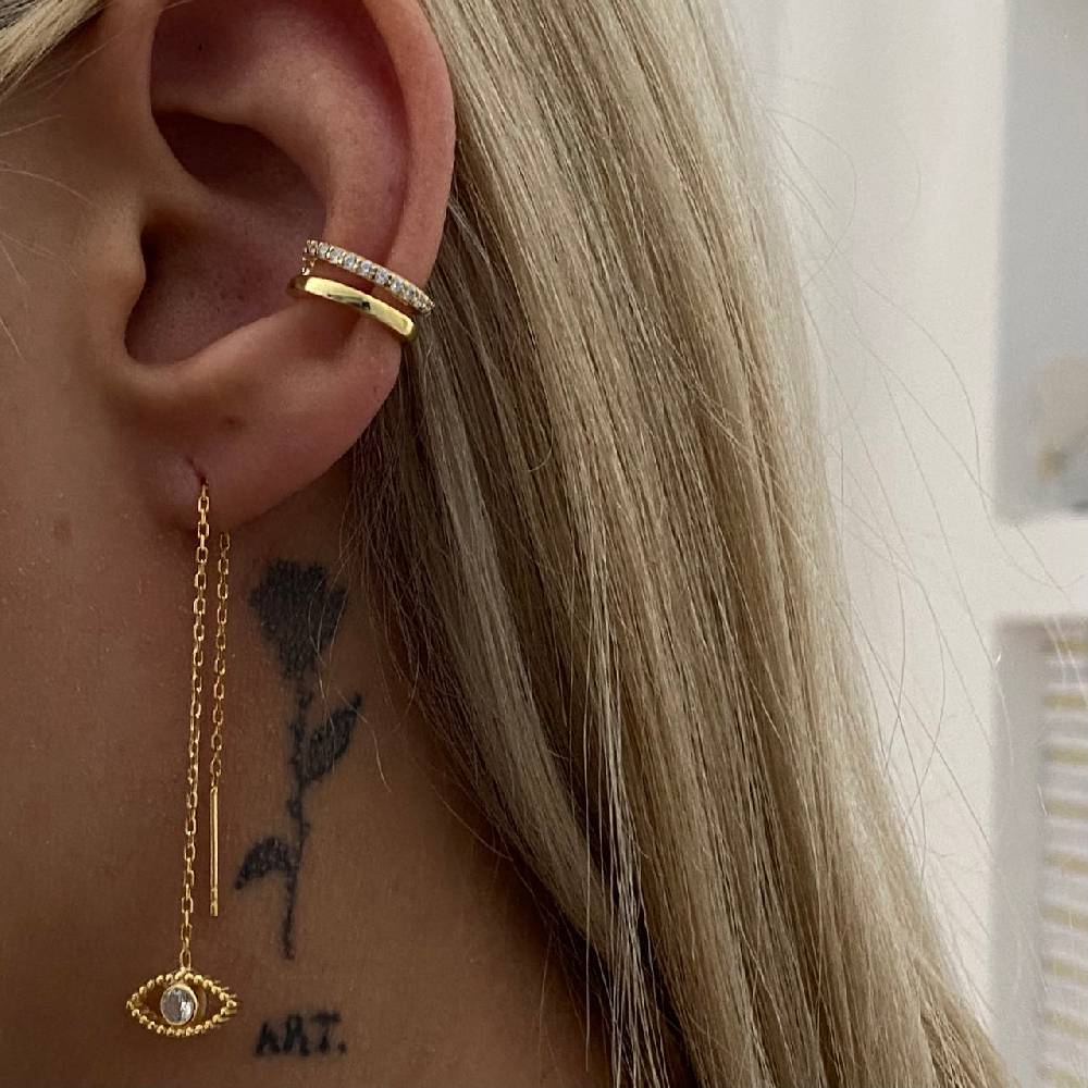 Kardelen Eye Earring Hängend Ohrring - 925 SILBER Fabrikladen