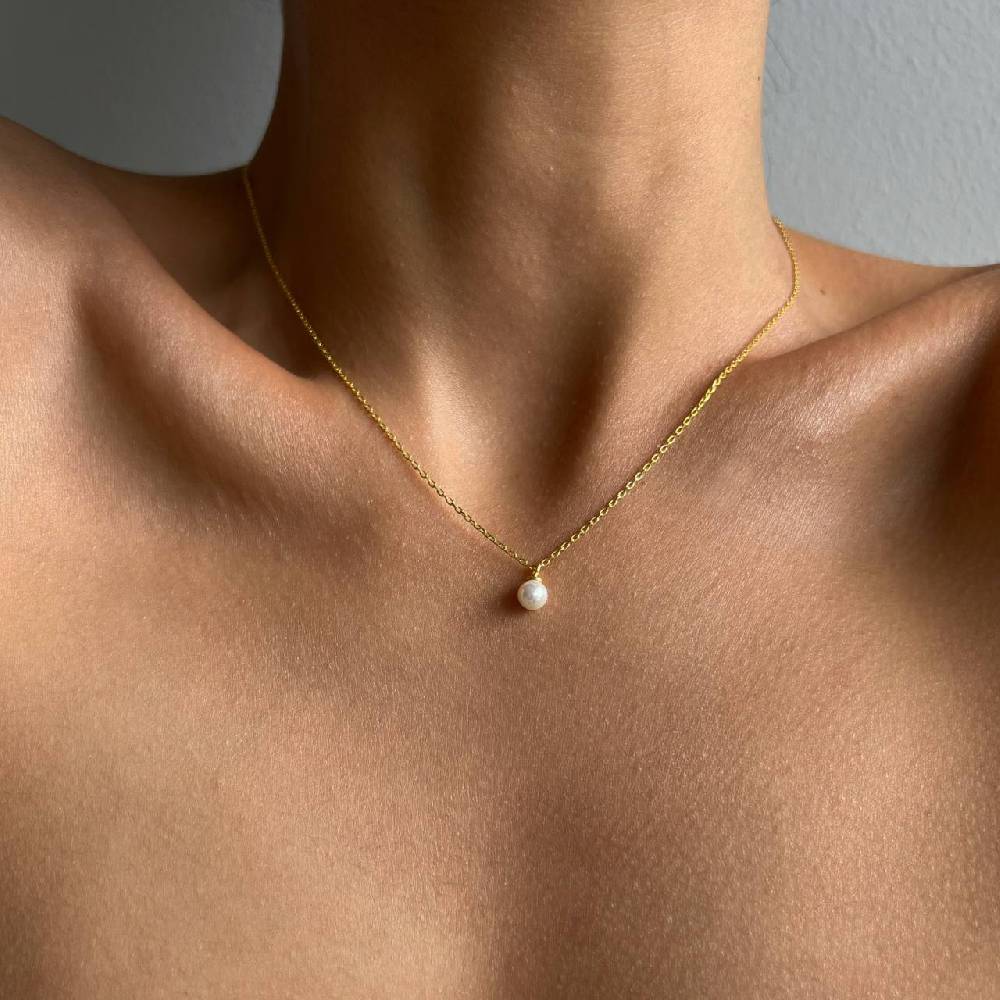 Kardelen Mini Pearl Halskette - 925 SILBER Großer Ausverkauf