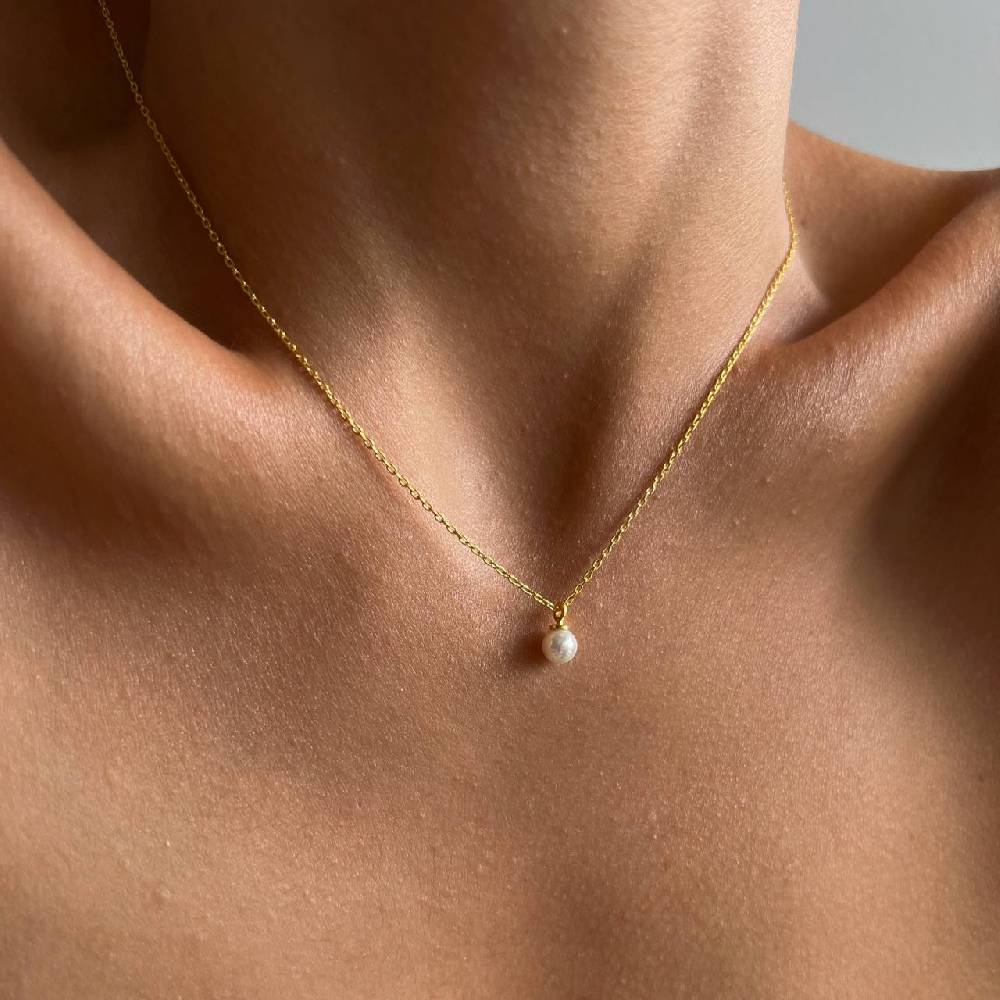 Kardelen Mini Pearl Halskette - 925 SILBER Großer Ausverkauf